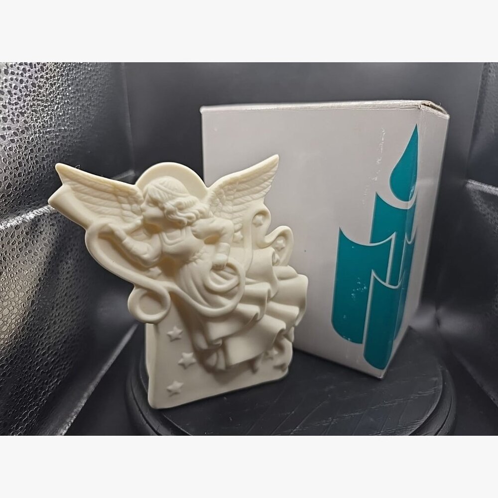 PARTYLITE Bisque Ivory "O Holy Night Angel" Votive Candle Holder Home Decor